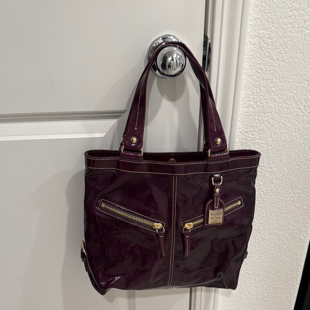 Coach Burgundy Leather Tote Bag